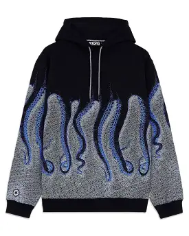 Felpa Uomo Octopus Everywhere Octopus Hoodie Nero