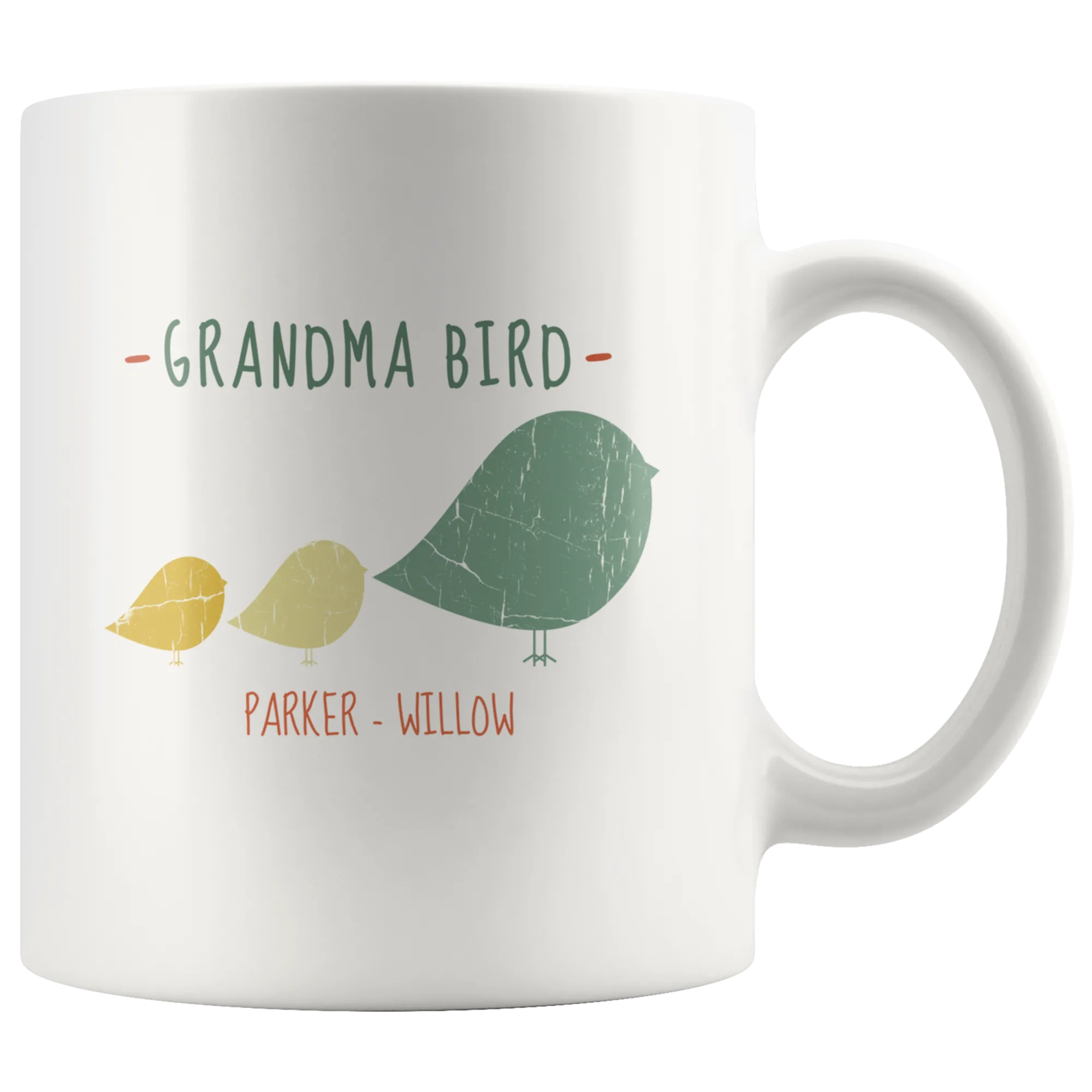 Grandma Bird Personalized Ceramic Mug