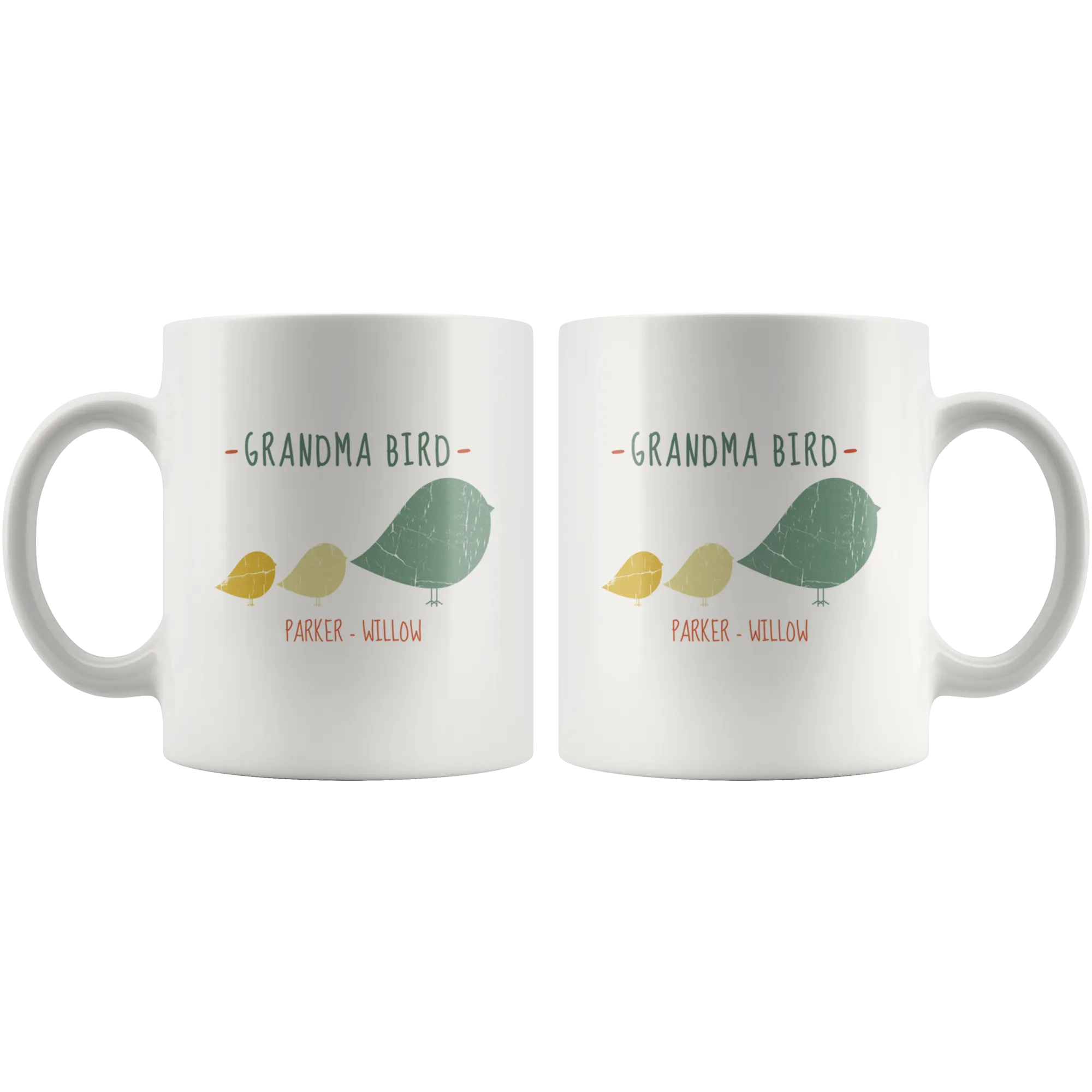 Grandma Bird Personalized Ceramic Mug