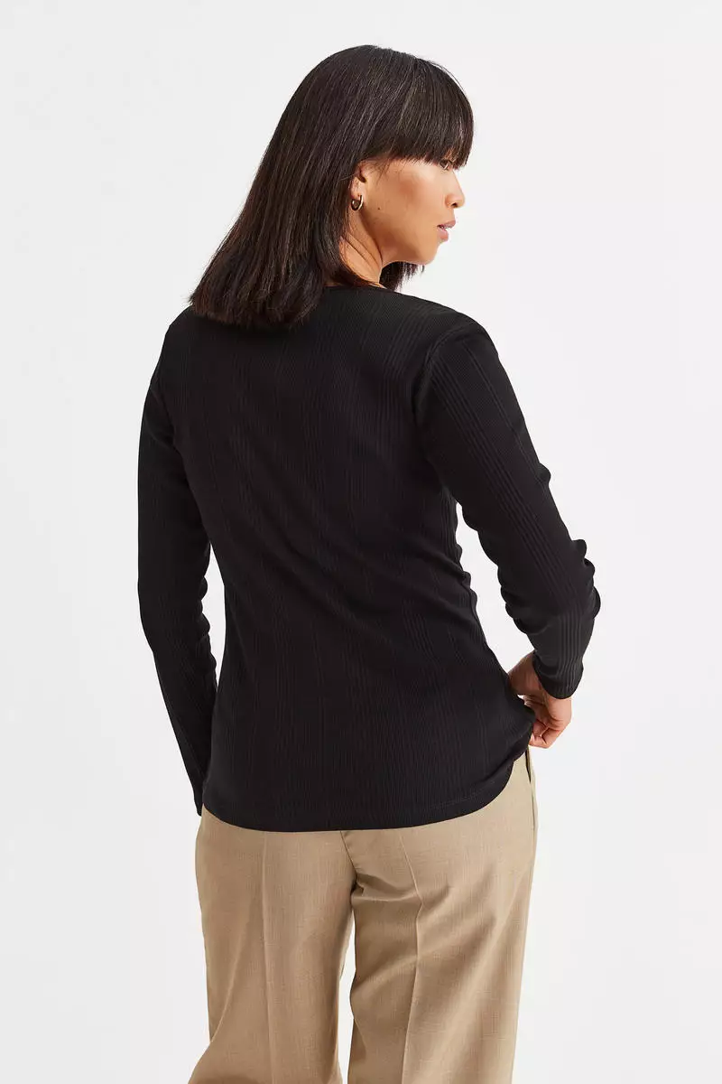 H&M MAMA Ribbed nursing top