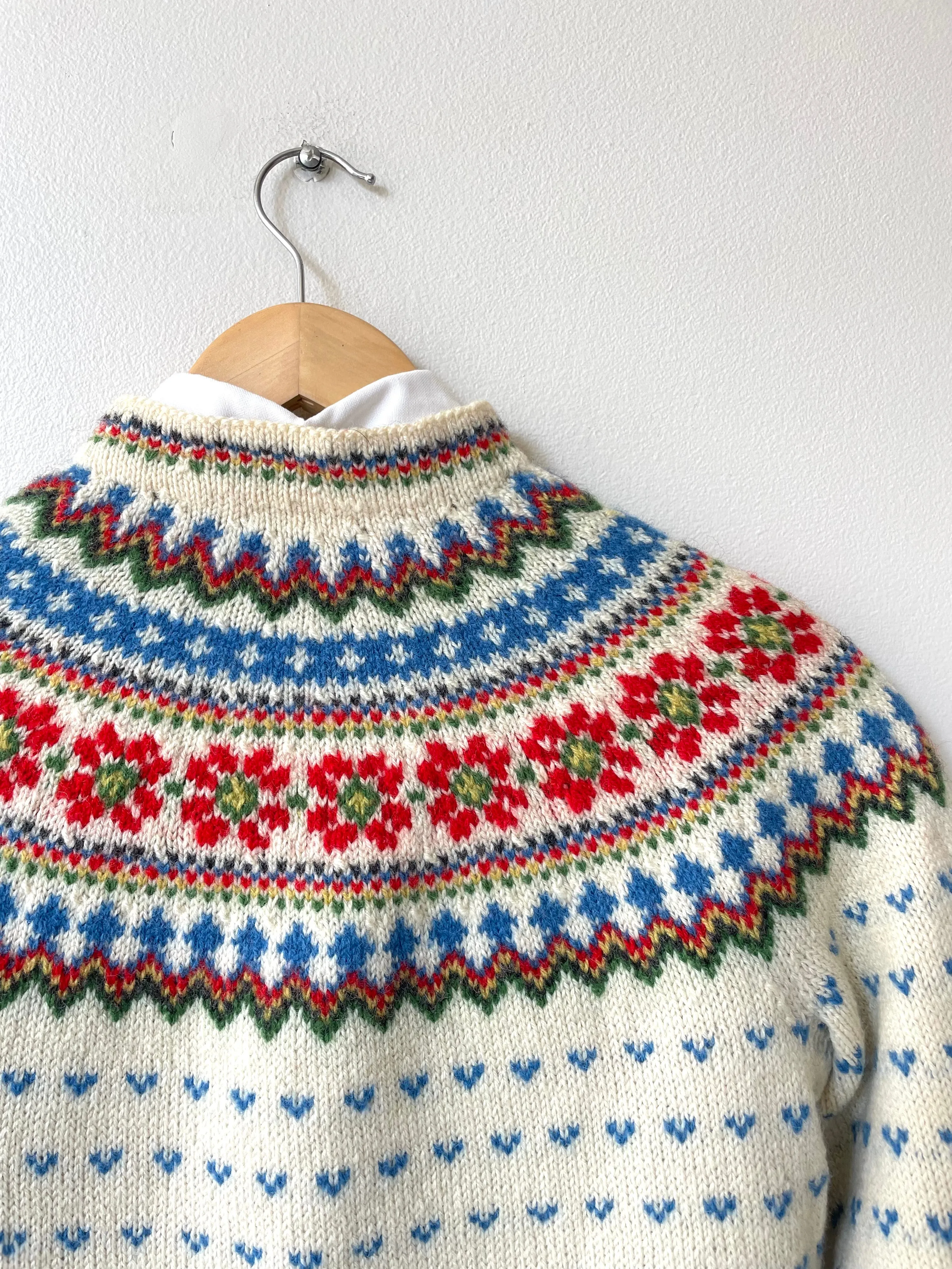 Handknit Fair Isle Sweater | 1950s