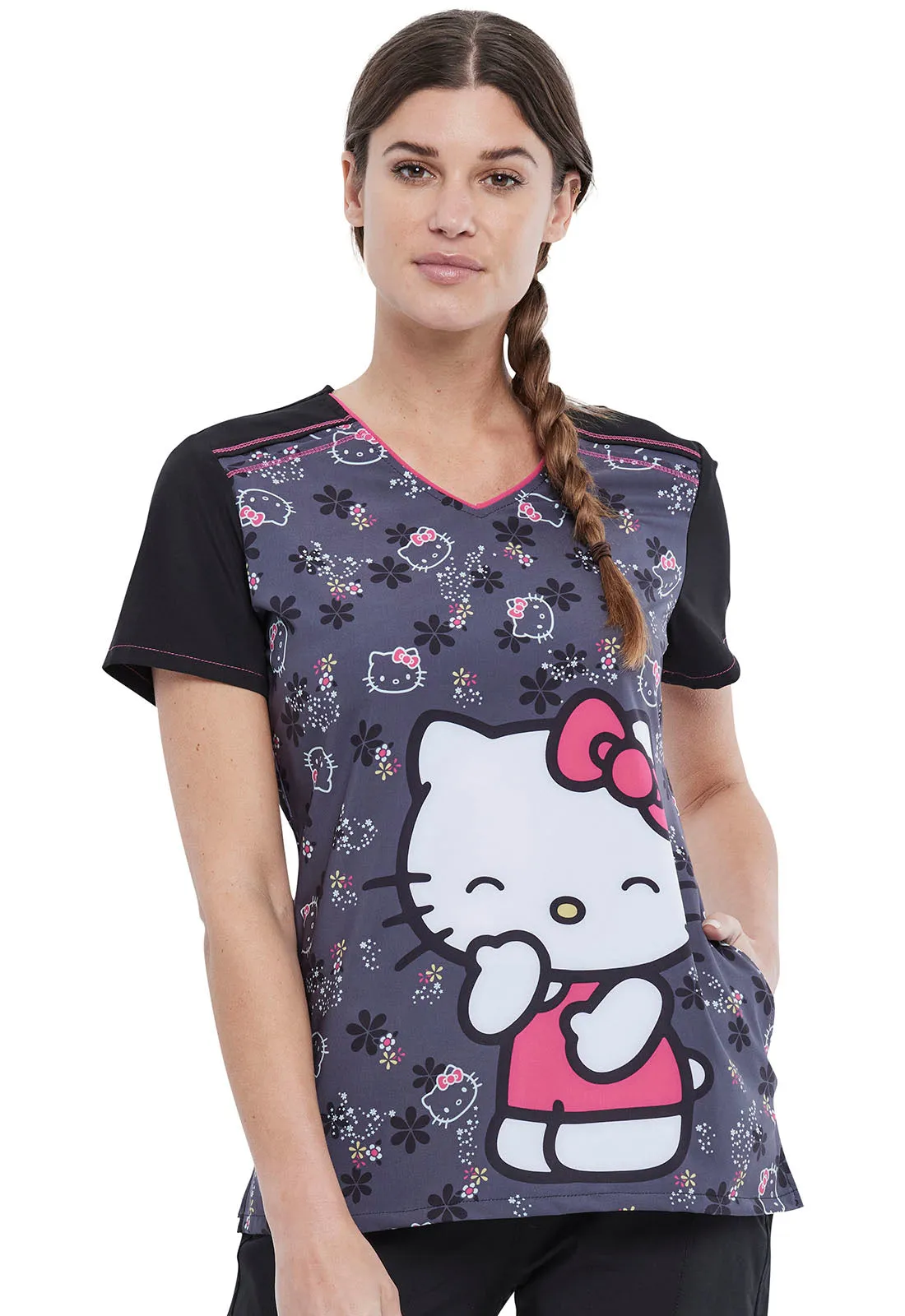 Hello Kitty V-Neck Top in Kisses