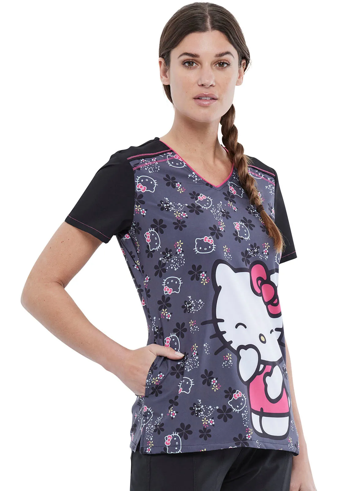 Hello Kitty V-Neck Top in Kisses