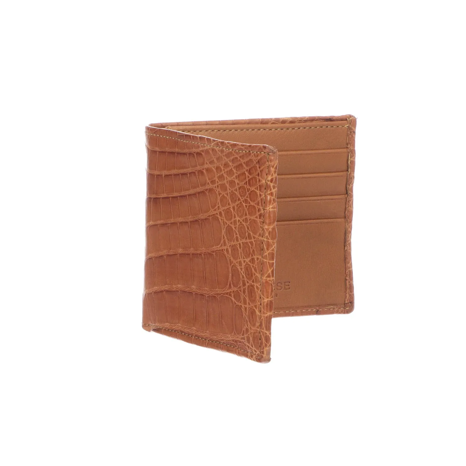 Hipster Wallet – Crocodile :: Cognac