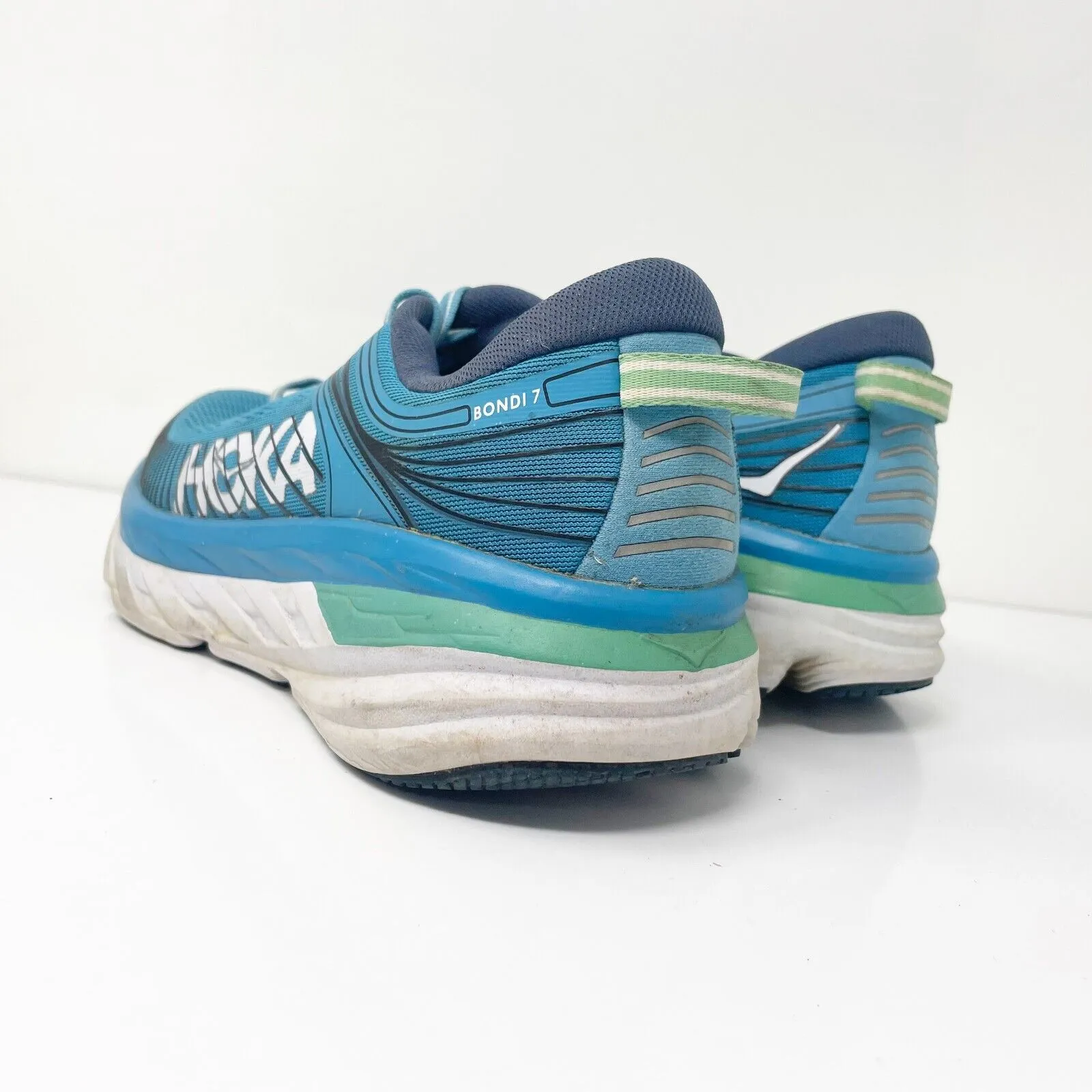 Hoka One One Mens Bondi 7 1110518 BMMO Blue Running Shoes Sneakers Size 8.5