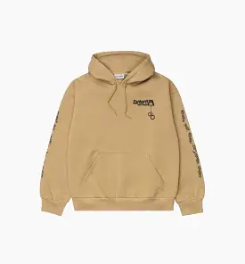 Hooded Scramble Sweatshirt Mens Hoodie - Beige