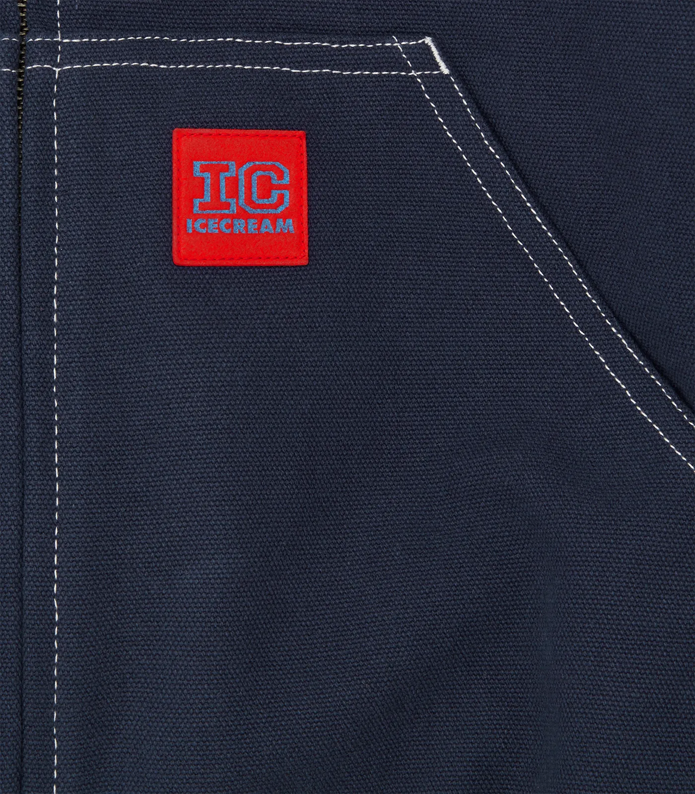 HOODED WORK JACKET - NAVY