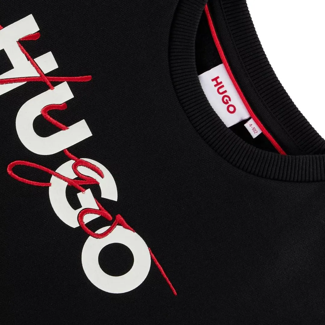 Hugo Sweater Double Logo Black