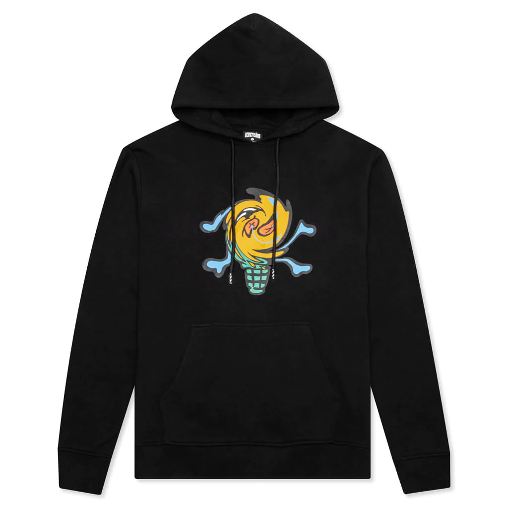 ICE CREAM SWIRL HOODIE - BLACK