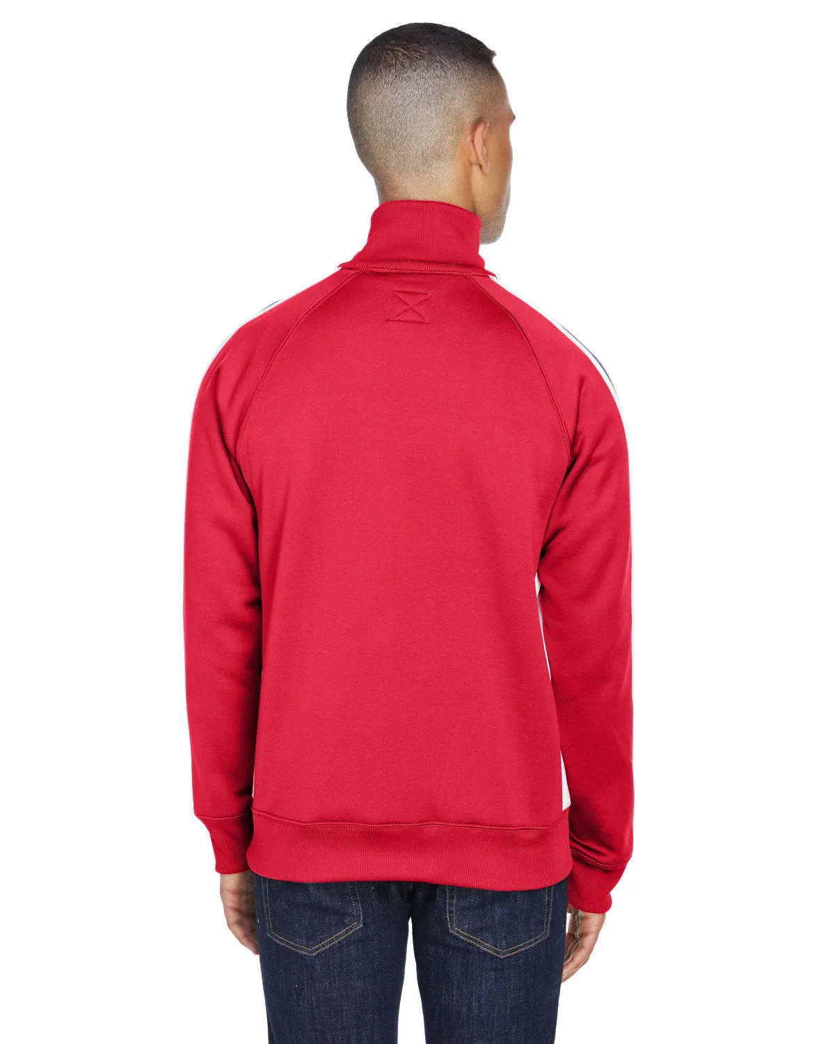 J America Mens Vintage Poly Fleece Track Jacket