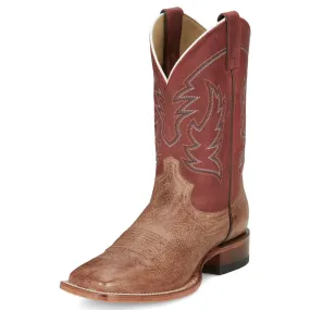 Justin Men's Brown/Red Mclane Square Toe