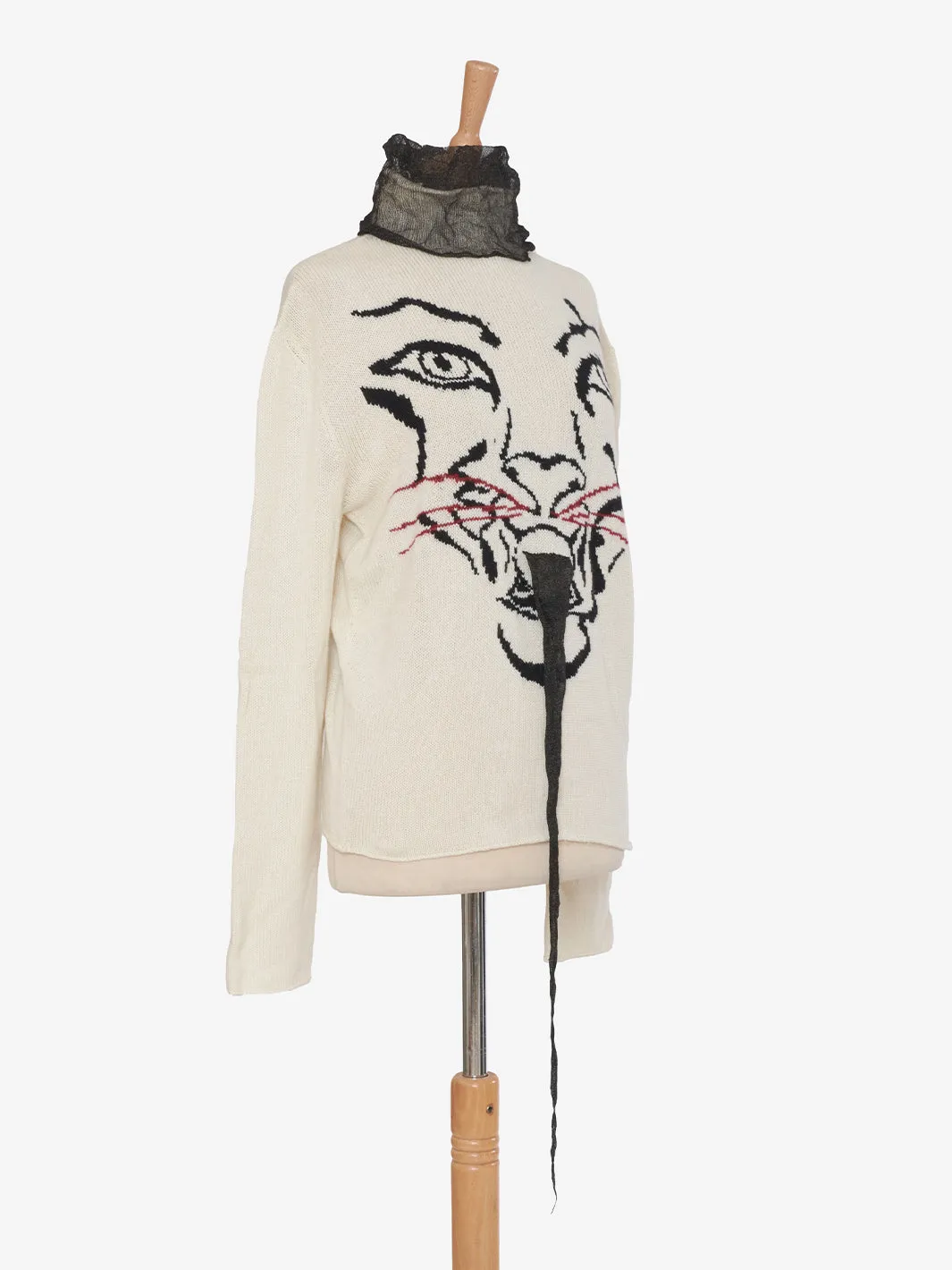 Krizia Sweater with tiger embroidery