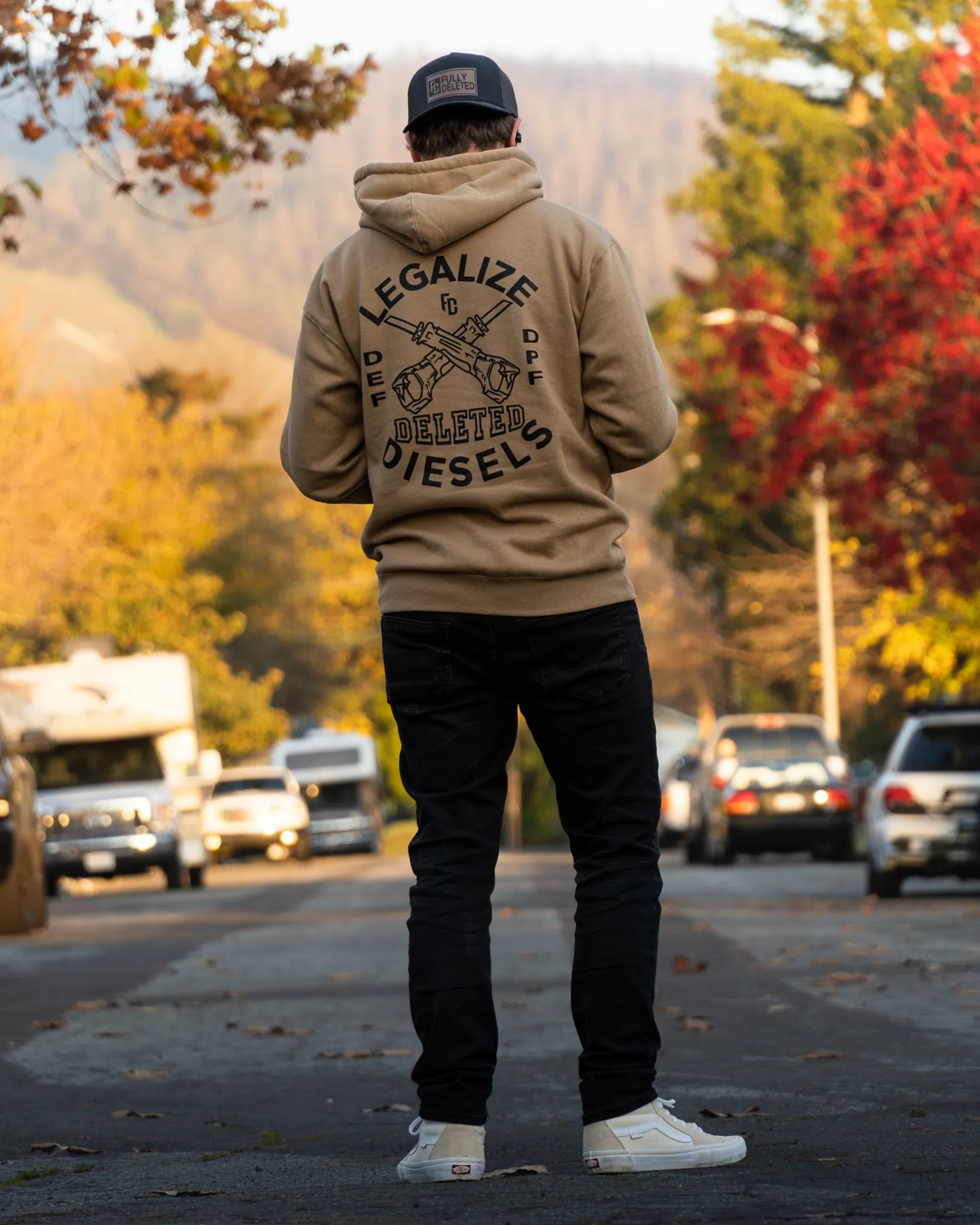 LEGALIZE DELETED DIESELS : TAN HOODIE