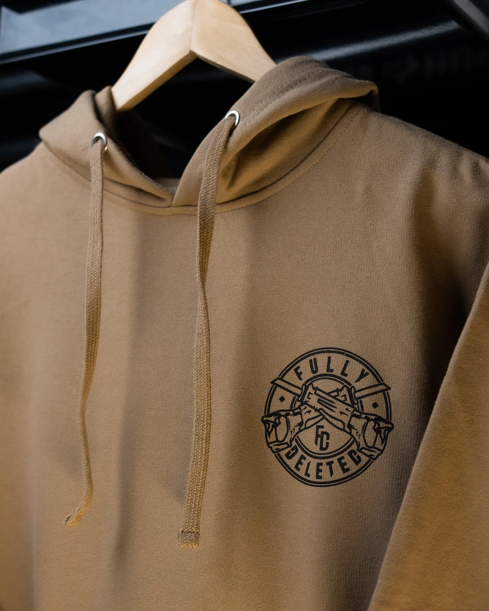 LEGALIZE DELETED DIESELS : TAN HOODIE