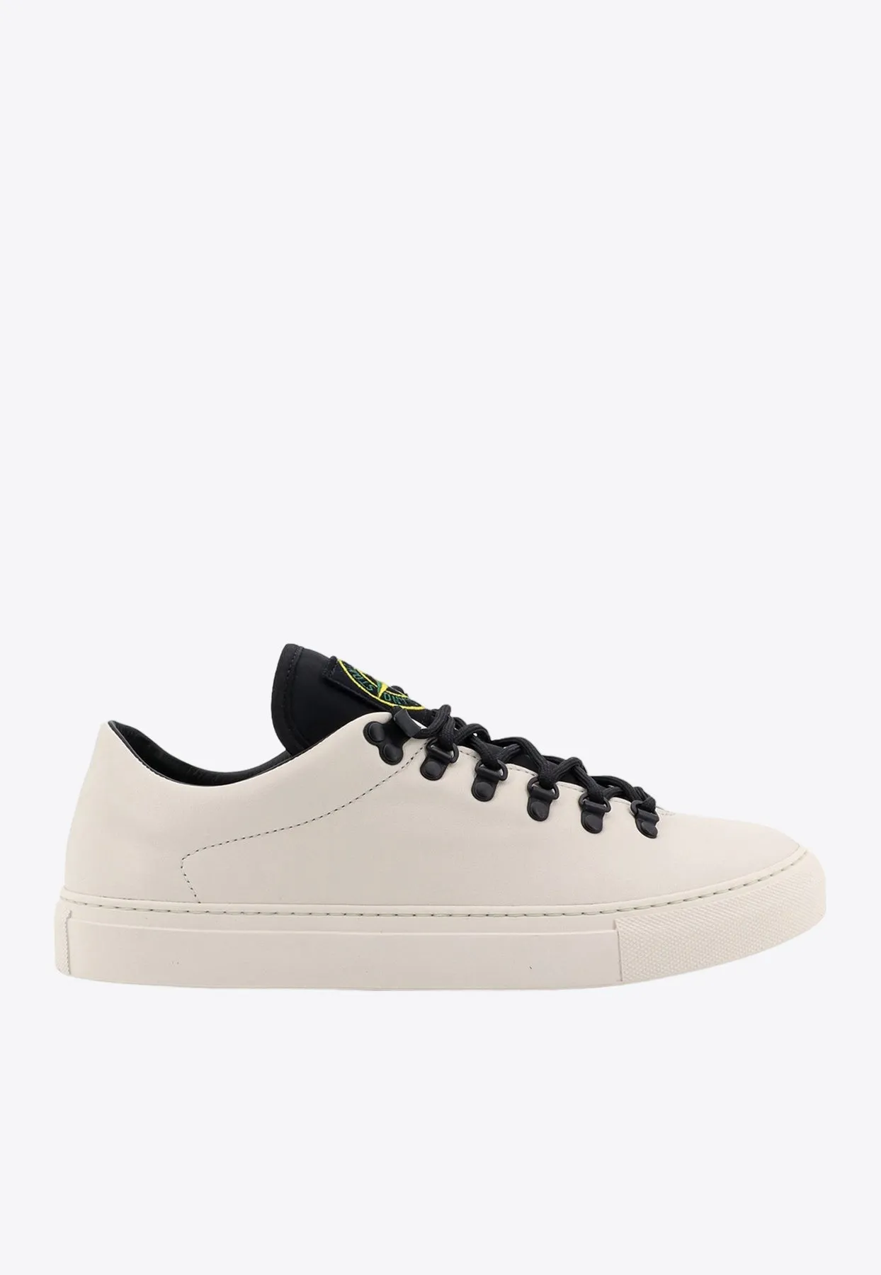 Logo-Patch Leather Low-Top Sneakers