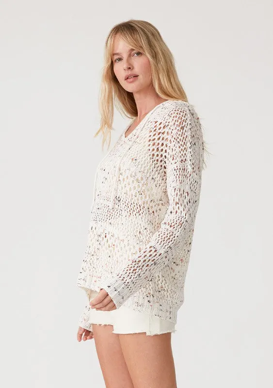 Long Sleeve Crochet Pullover Sweater