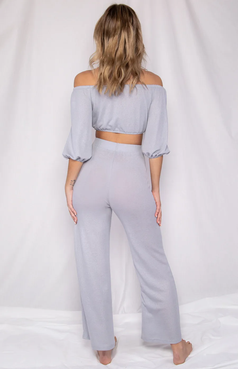 Lounge Set with Off The Shoulder Top and Pants (WSE218A)