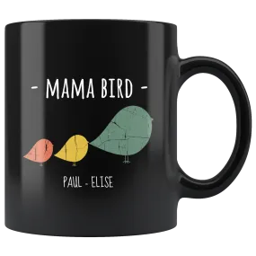 Mama Bird Black Mug Paul Elise