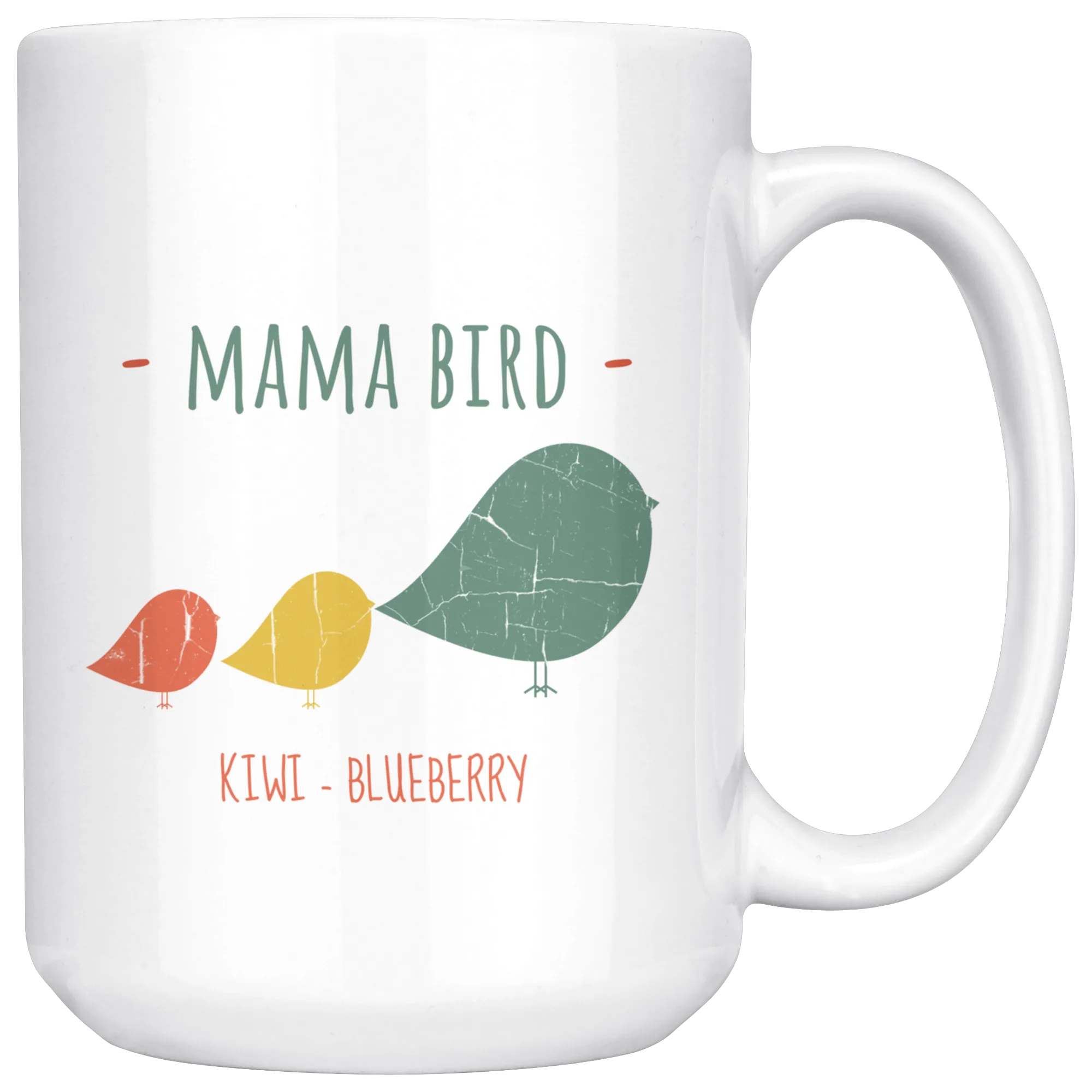 Mama Bird Kiwi Blueberry 15oz Mug