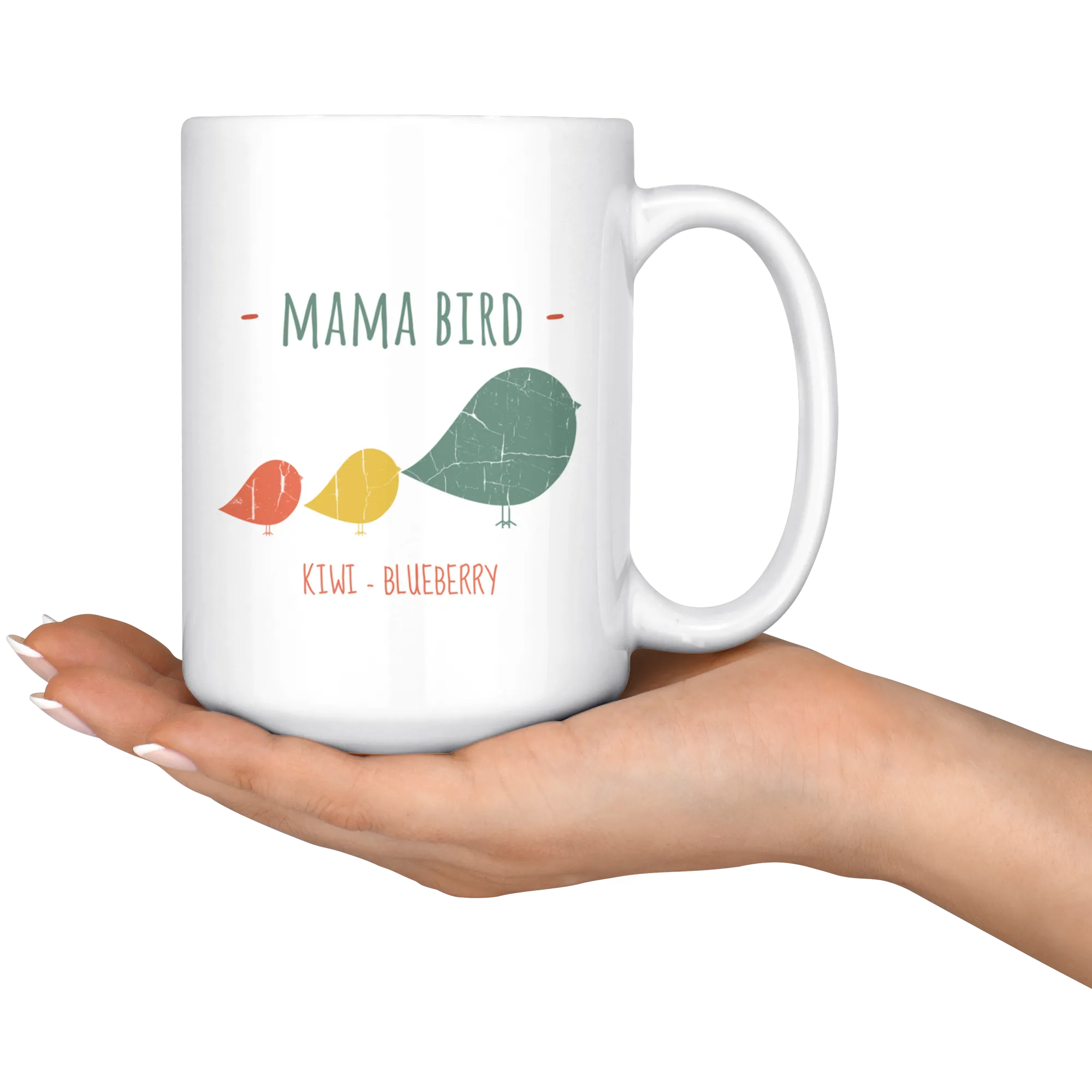 Mama Bird Kiwi Blueberry 15oz Mug