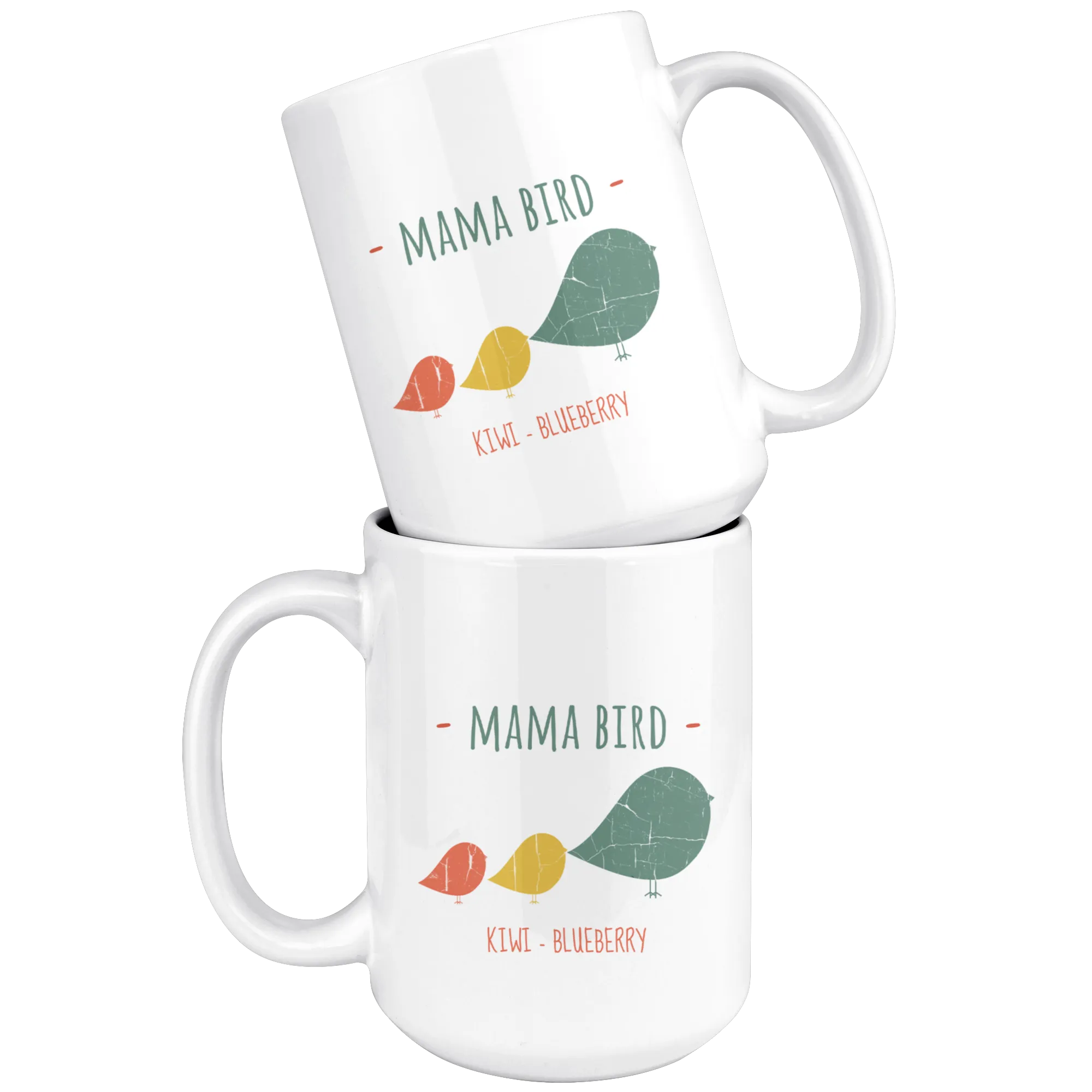 Mama Bird Kiwi Blueberry 15oz Mug