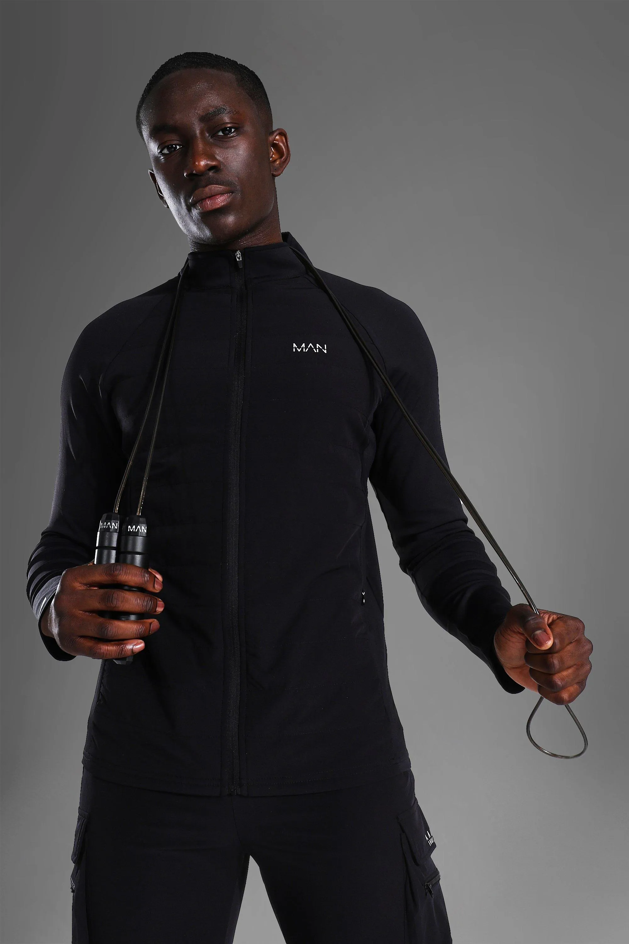 Man Active Gym Raglan Track Jacket | boohooMAN UK