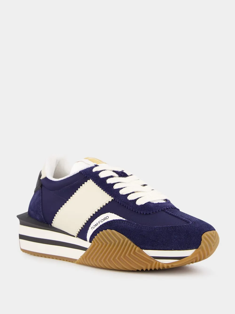 Midnight Blue James Technical Fabric Sneakers