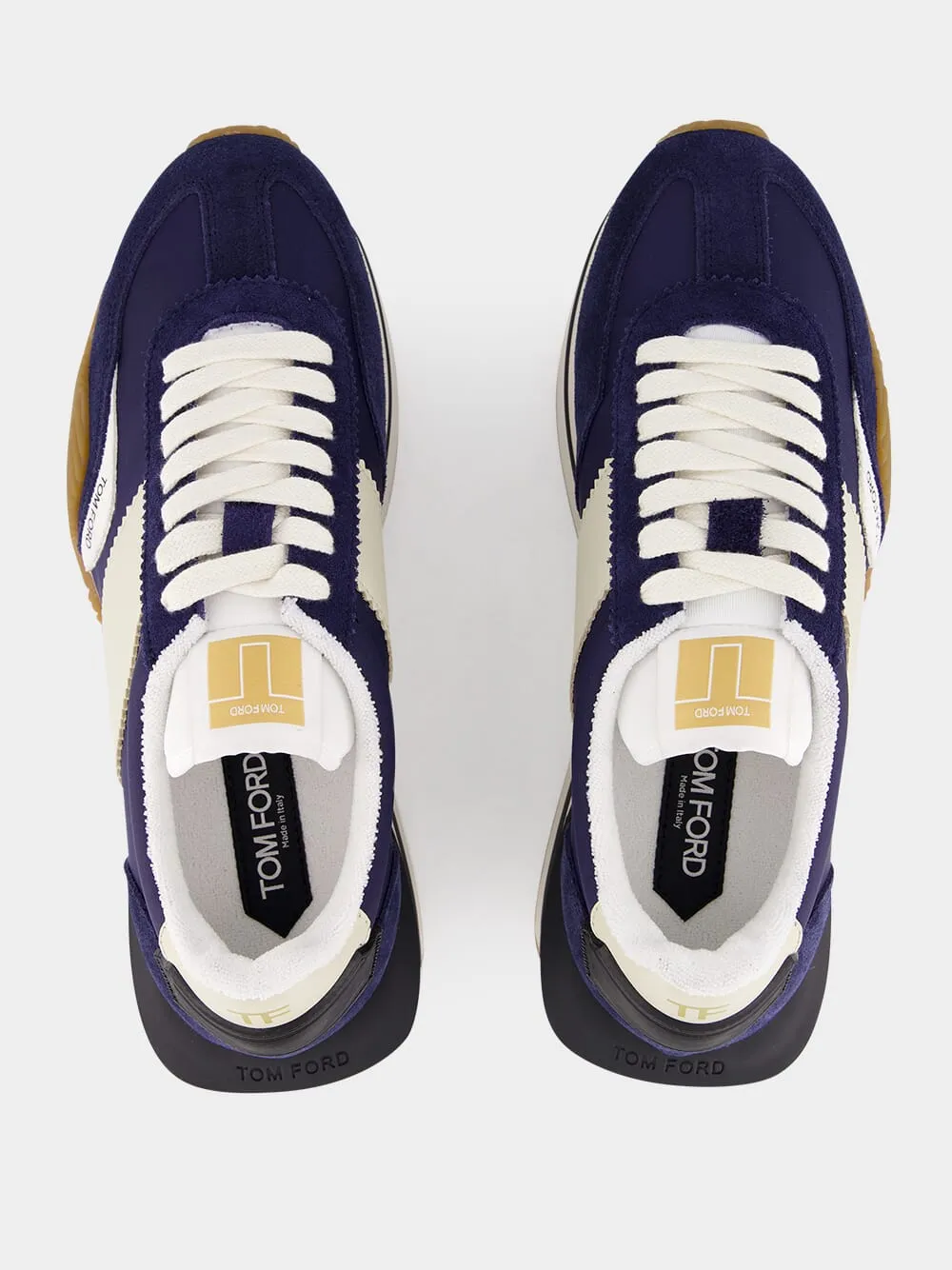 Midnight Blue James Technical Fabric Sneakers