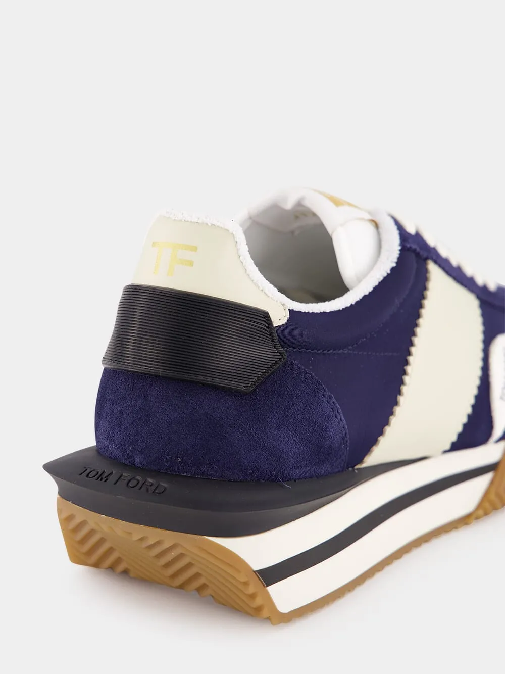 Midnight Blue James Technical Fabric Sneakers