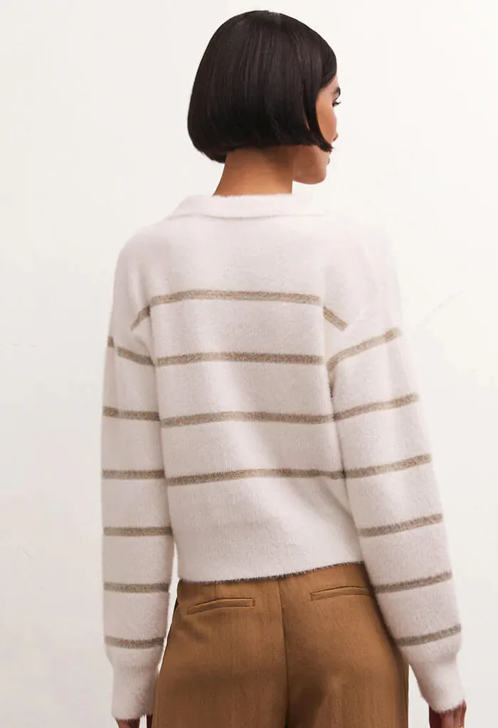 Monique Stripe Sweater-Sandstone