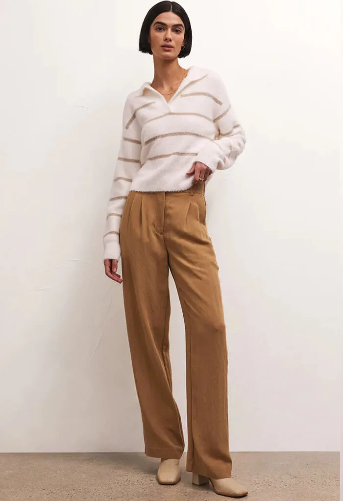 Monique Stripe Sweater-Sandstone