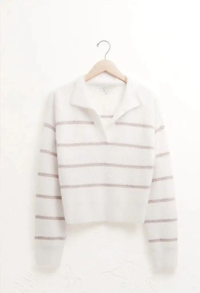 Monique Stripe Sweater-Sandstone