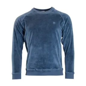 Munoman Ilias Blue Velour Sweater