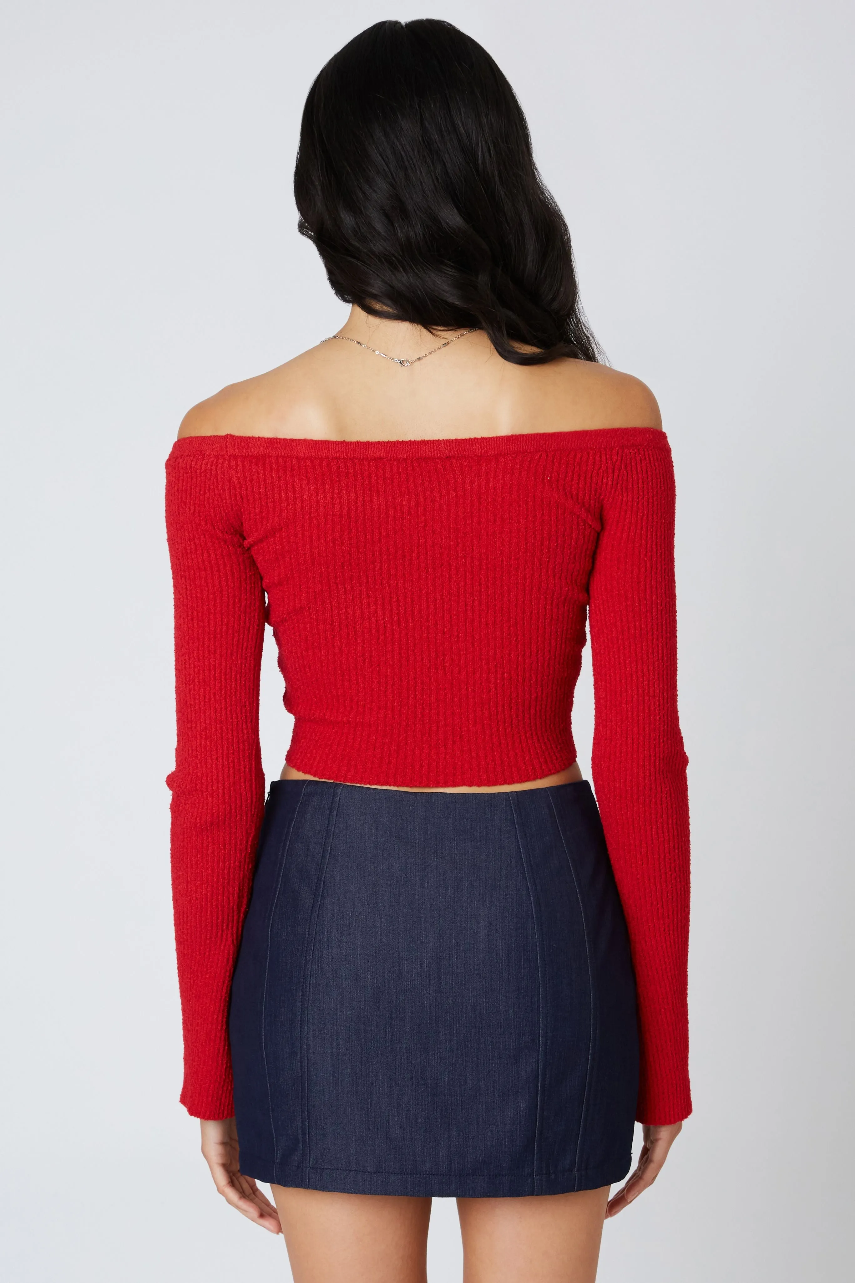 Off The Shoulder Knit Sweater