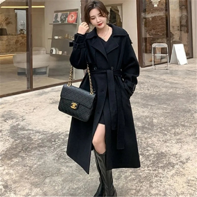 Oversized Trench Coat - Long Jacket for Women