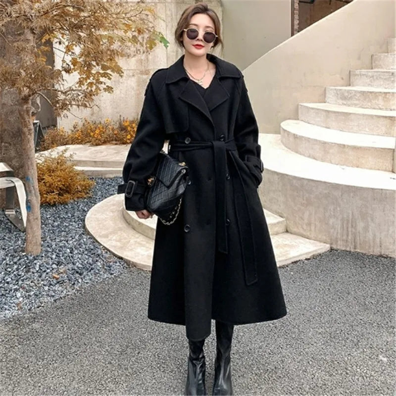 Oversized Trench Coat - Long Jacket for Women