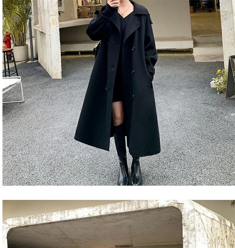 Oversized Trench Coat - Long Jacket for Women