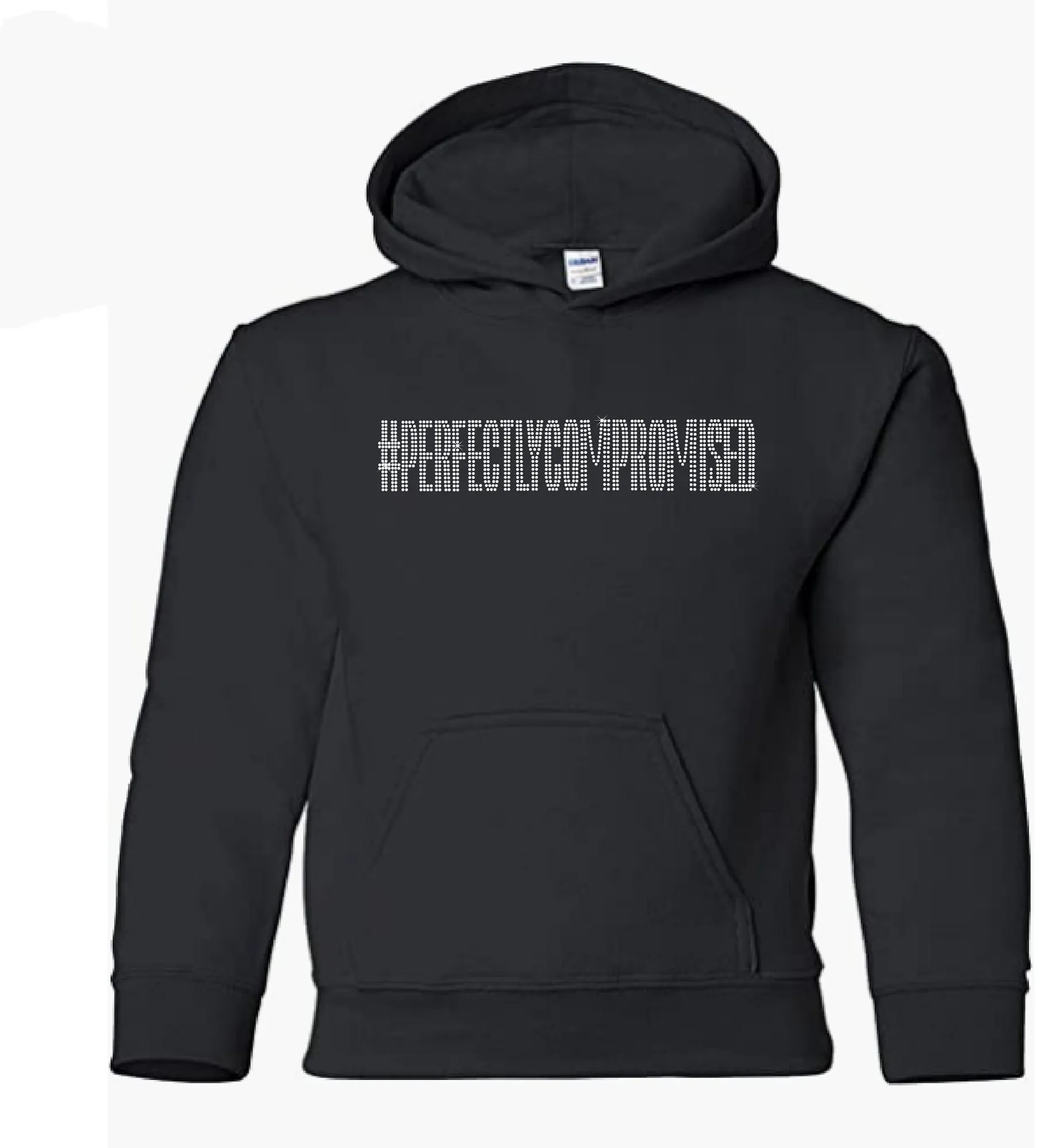 #Perfectly Compromised Rhinestone Awareness Hoodie