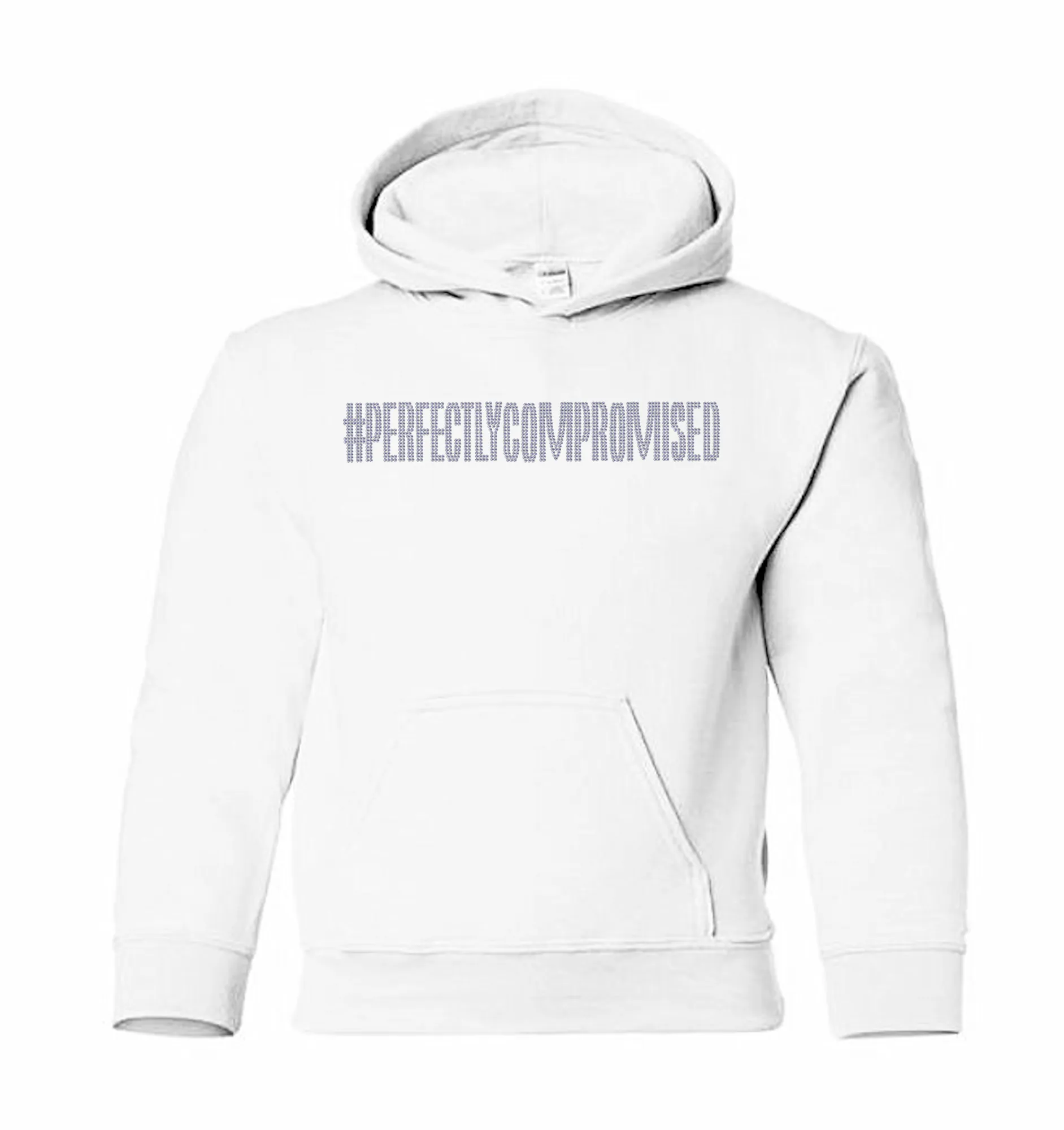 #Perfectly Compromised Rhinestone Awareness Hoodie