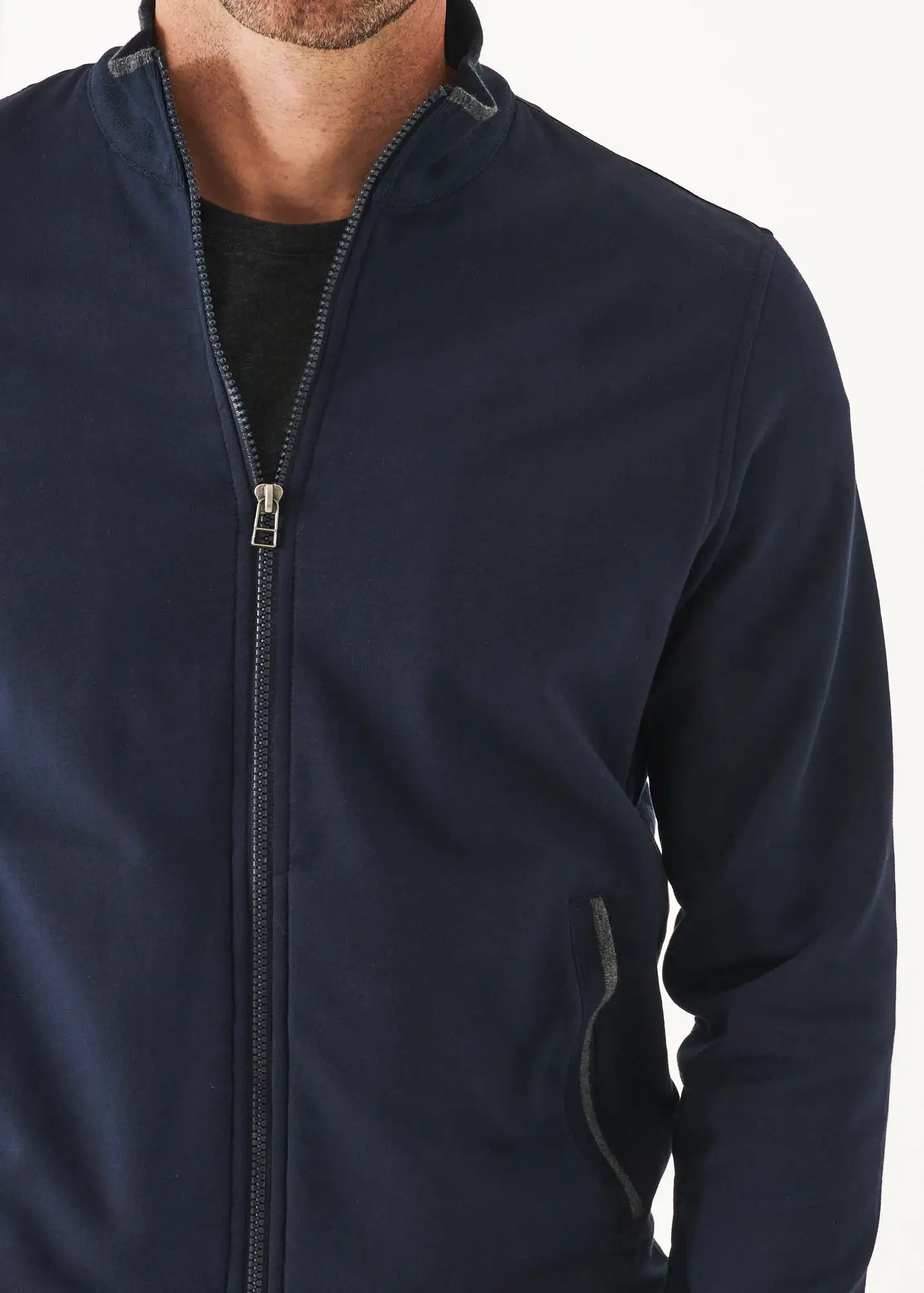 PIMA STRETCH FLEECE TRACK JACKET