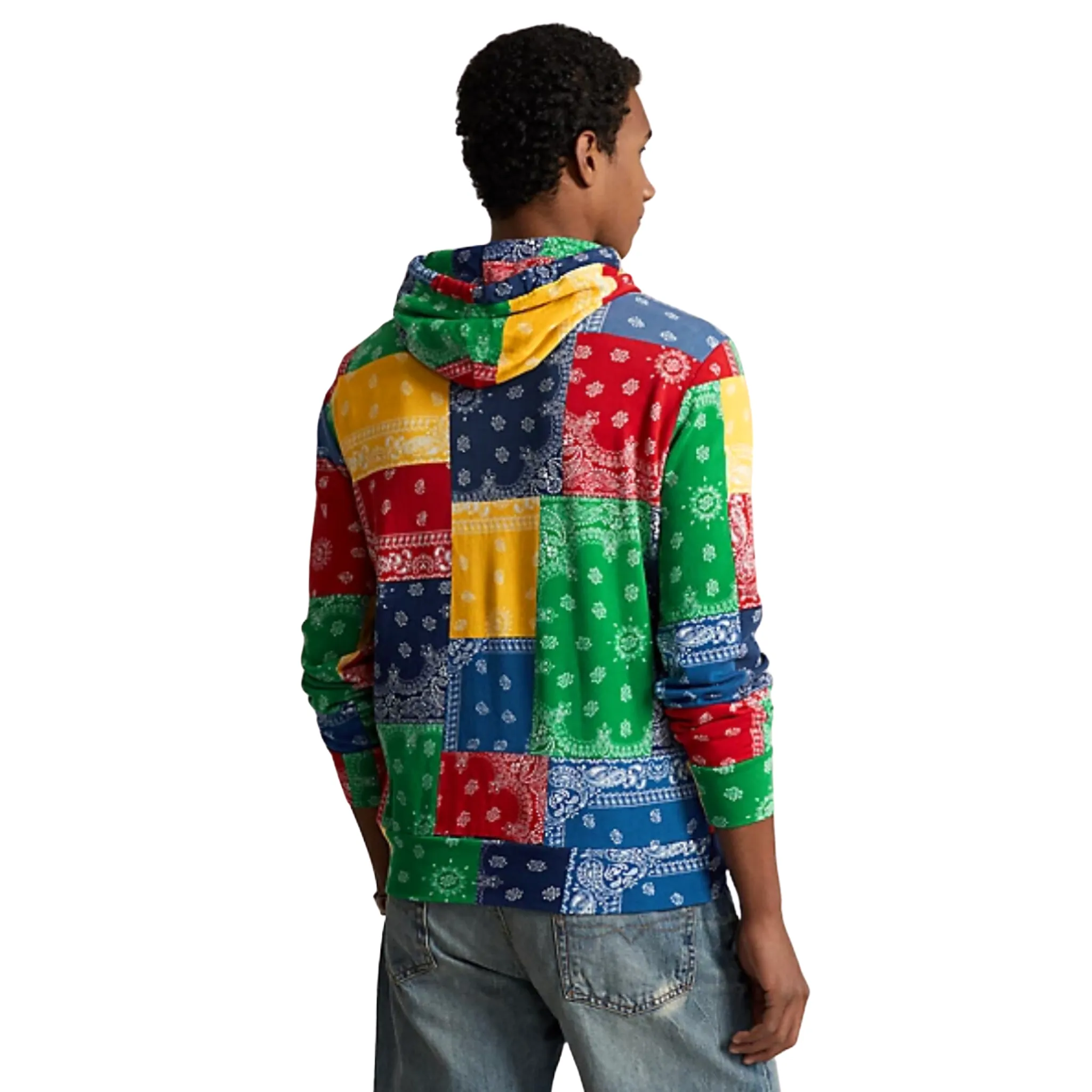 Polo Ralph Lauren Patchwork-Print Spa Terry Hoodie (Archival Bandana)