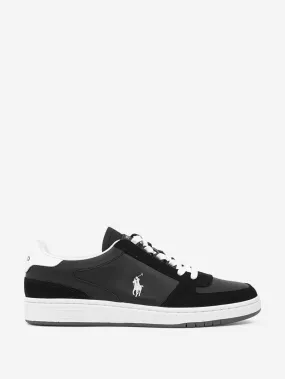 Polo ralph lauren - Sneakers in pelle e camoscio con logo sul lato modello Court