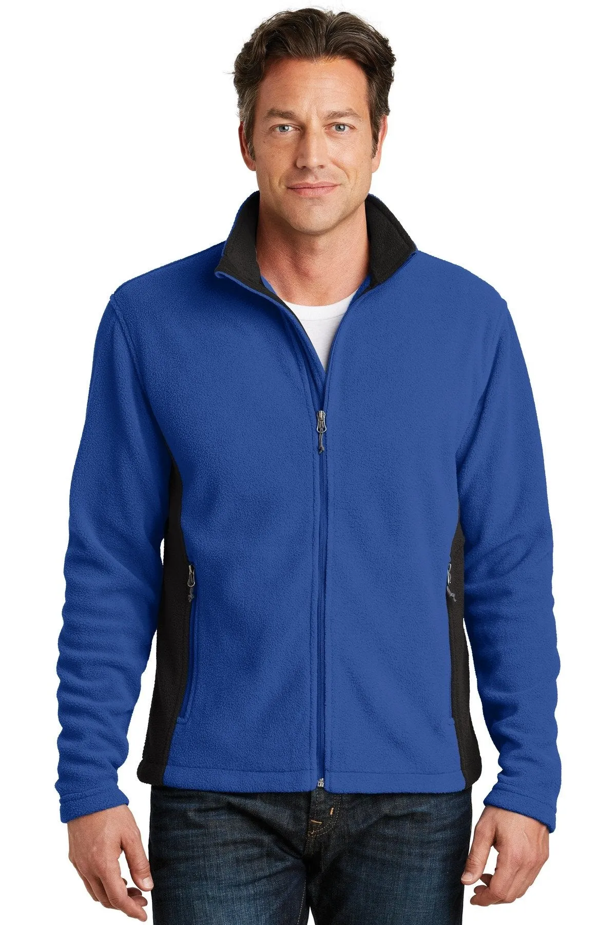 Port Authority Colorblock Value Fleece Jacket F216 True Royal/ Black