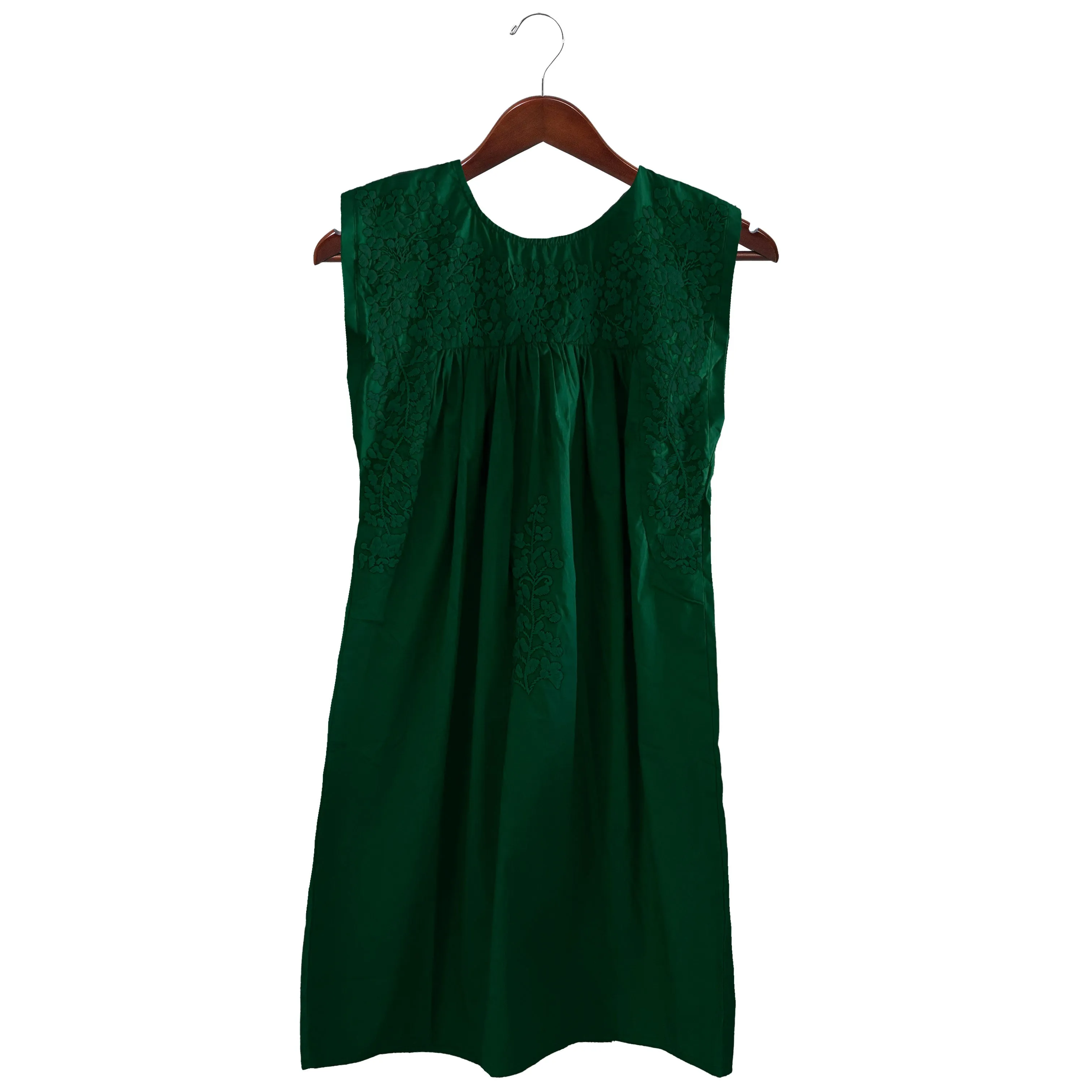 PRE-ORDER: Double Green Sleeveless Dress with Pockets (early September ship date)