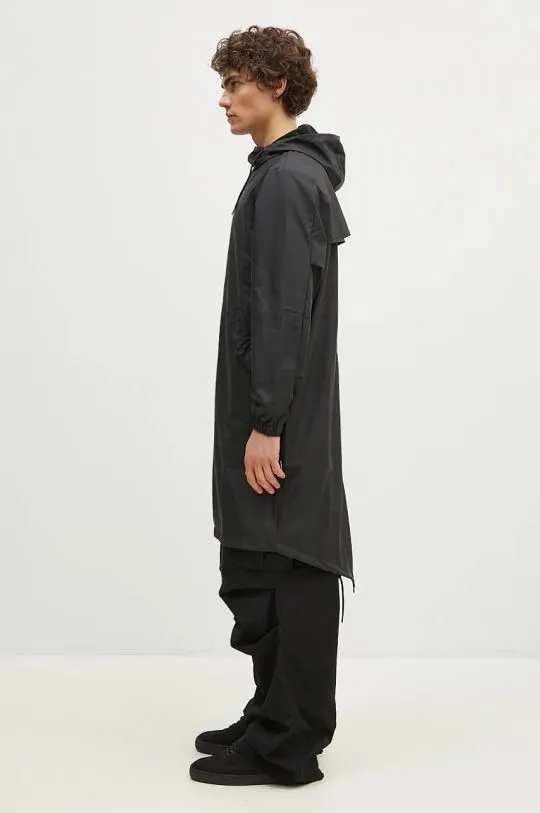 Rains parka 18140 Fishtail Parka black color