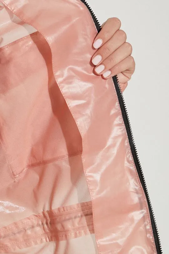 Rains Zip Off Parka pink color