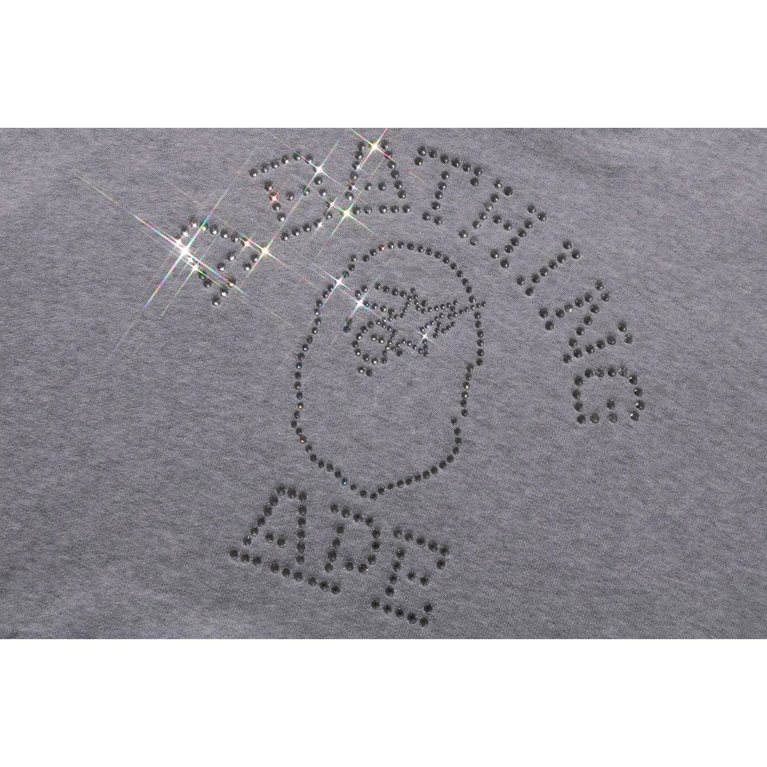 RHINESTONE COLLEGE PULLOVER HOODIE MENS