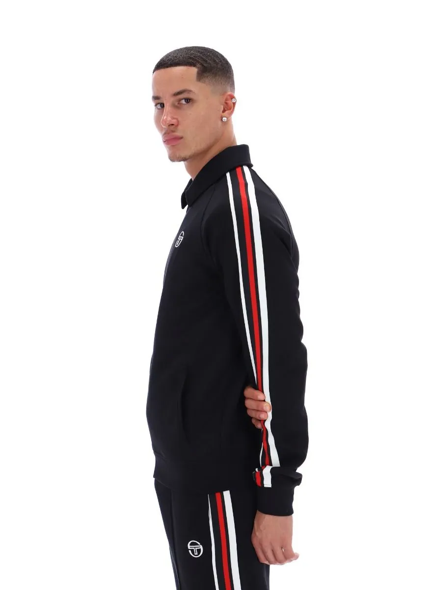 Sergio Tacchini Renshaw Tape Track Jacket Black