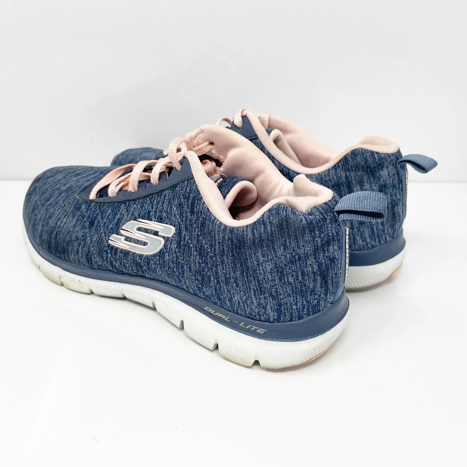 Skechers Womens Flex Appeal 2.0 12753 Blue Running Shoes Sneakers Size 8