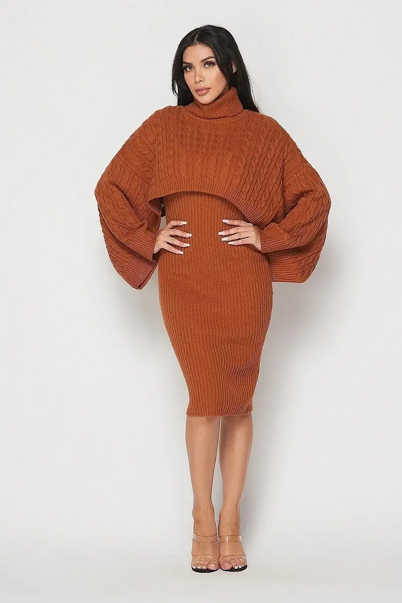 Slay My Work Day Sweater Dress Set